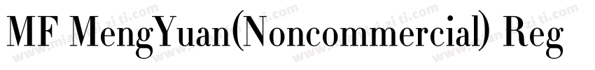 MF MengYuan(Noncommercial) Regular字体转换